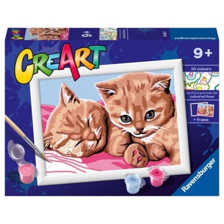 CreArt pictura pe numere pentru copii pisicute prietene